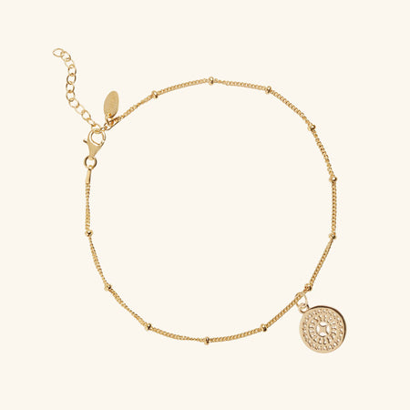 Ancient Sun Anklet Gold